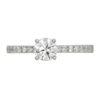 Solitaire or et diamants 0,75 ct