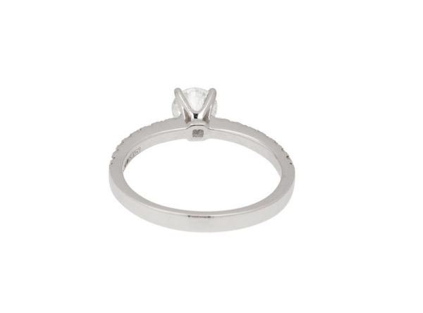 Solitaire or et diamants 0,75 ct