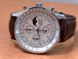 Breitling Navitimer Olympus, quantième bissextile, acier sur cuir