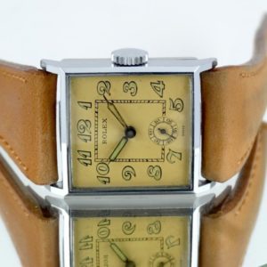 Rolex Carré Style Art Deco acier année 30