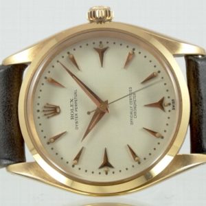 Rolex Oyster Or Rose cadran Style Ivoire Circa 1957