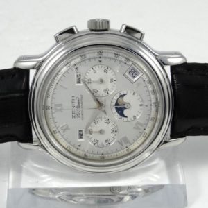 Zenith Chronomaster Phase de lune Chrono acier Full Set