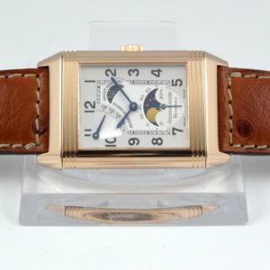 Jaeger Lecoultre Reverso Or rose Sun & Moon boite & Papiers