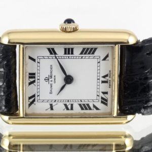 Baume & Mercier Mini Tank or jaune mécanique