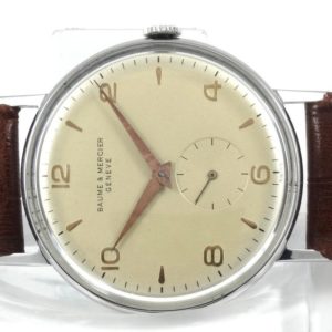 Baume & Mercier Style Calatrava acier taille Jumbo Année 50