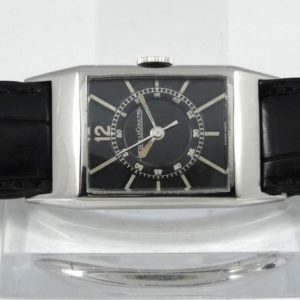 Jaeger Rectangle Uniplan Cadran Laqué Noir