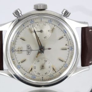 Heuer Chrono Pré-Carrera Deux compteurs Cadran Albinos