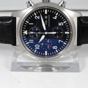 IWC Pilot Chrono Acier Réf 3717-01 boite & papier