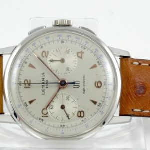 Chrono Lemania Acier UTI Deux compteurs
