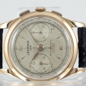 Lemania Chrono Rose Gold Antimagnetic Circa 1940