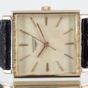 Longines Carré or rose Circa 1950 Jumbo