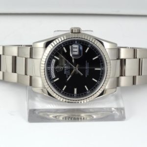 Rolex Daydate Full or blanc cadran noir Réf 118239