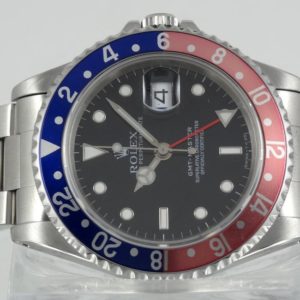 Rolex GMT Full Set Lunette Pepsi Faded Série N