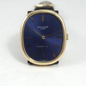 Patek Ellipse or jaune Réf 3548 Cadran Tiffany & Co