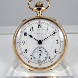 Montre de Gousset Chrono à Rattrapante en or