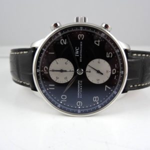 Portugaise "Zimmer'' Chronographe Acier/Cuir Réf.IW371401