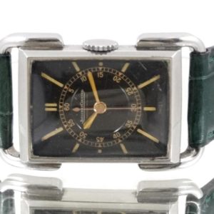Jaeger-LeCoultre Etrier Uni-Plan Jumbo Cadran laqué Circa 1940