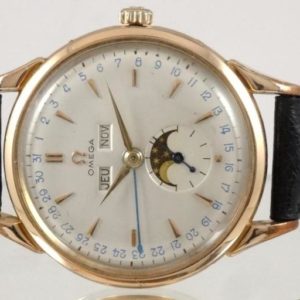 Cosmic triple Calendrier Phase de lune  Or Rose plaqué  37,5mm