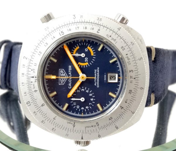 Heuer Calculator Blue Dial