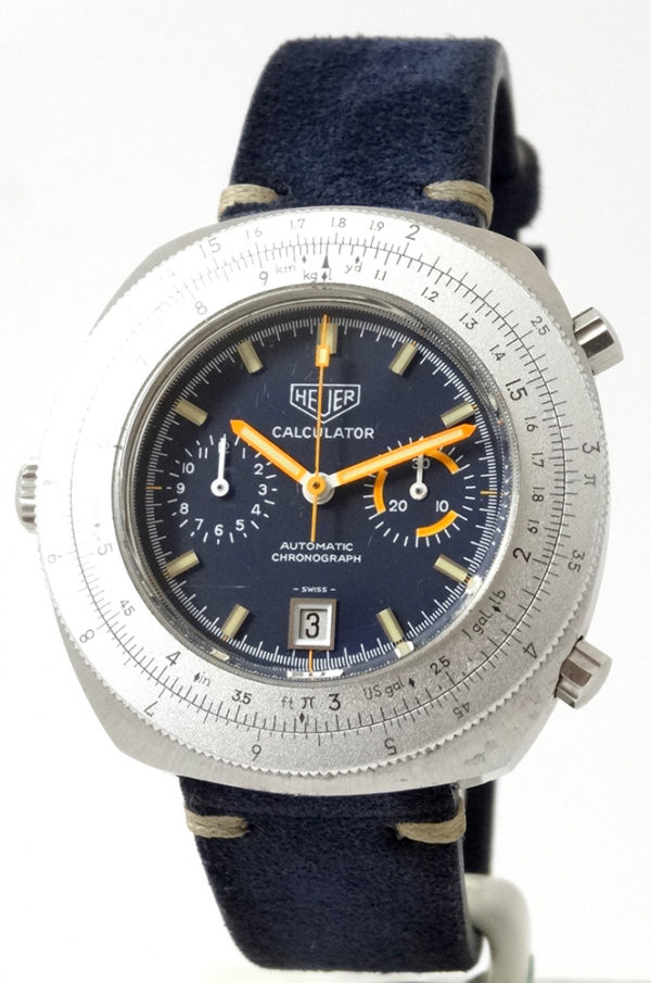 Heuer Calculator Blue Dial