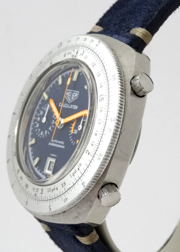 Heuer Calculator Blue Dial