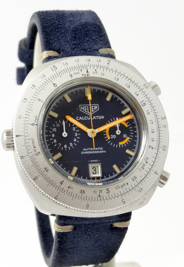 Heuer Calculator Blue Dial