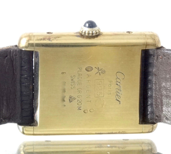 Cartier Tank Vermeil Cadran Chocolat