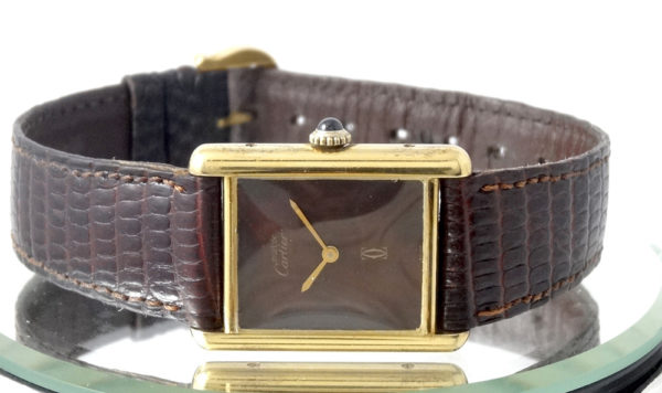 Cartier Tank Vermeil Cadran Chocolat