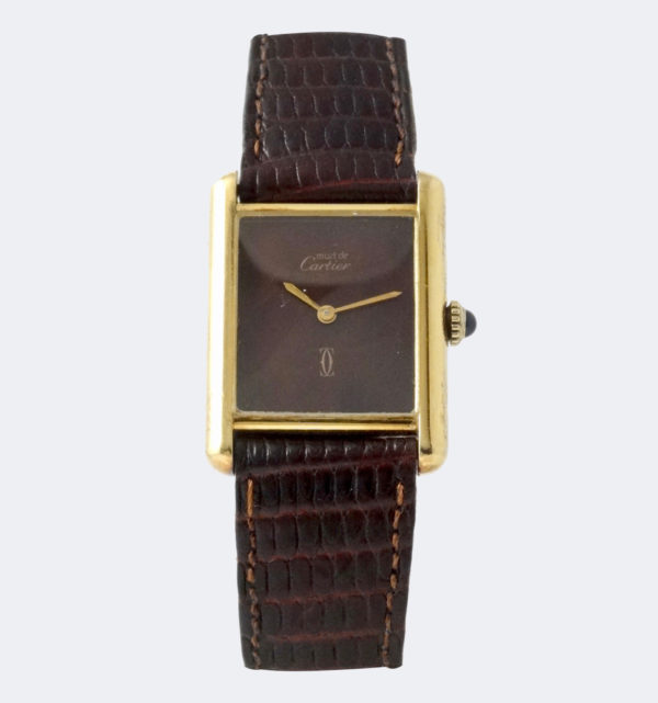 Cartier Tank Vermeil Cadran Chocolat