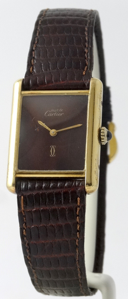 Cartier Tank Vermeil Cadran Chocolat