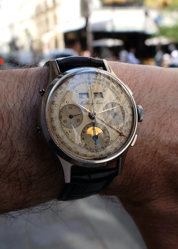 Mathey-Tissot Chronographe Astronomic Moon Phase Circa 1950