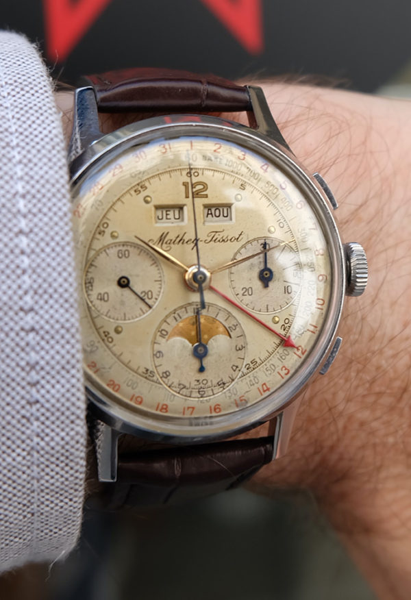 Mathey-Tissot Chronographe Astronomic Moon Phase Circa 1950