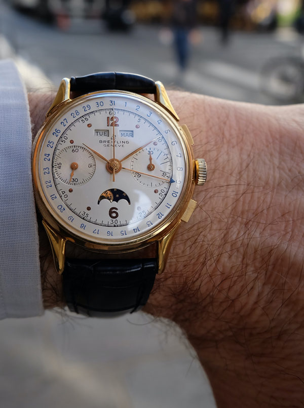 Breitling Datora Astronomique Chronograph Gold Plated Moon Phase