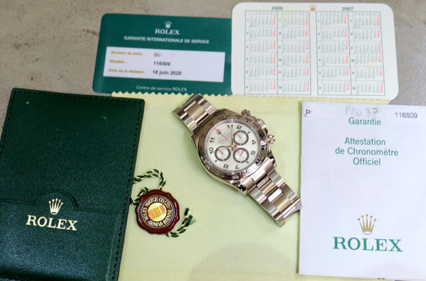 Rolex Daytona Or Blanc Full Set Boite & Papiers 2006