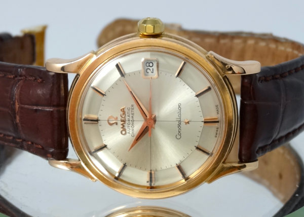 Omega Constellation Pie-Pan Cross Hair Circa 1961 Or rose 35mm