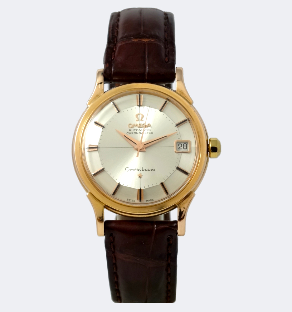 Omega Constellation Pie-Pan Cross Hair Circa 1961 Or rose 35mm