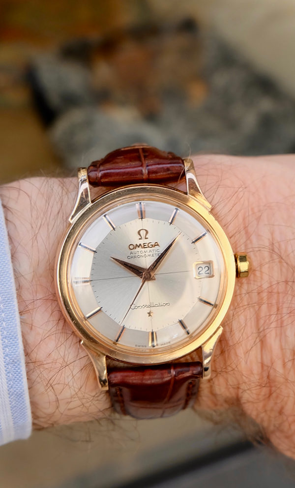 Omega Constellation Pie-Pan Cross Hair Circa 1961 Or rose 35mm