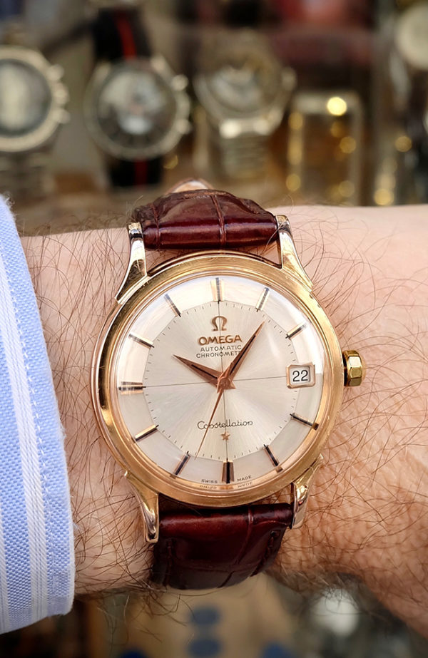 Omega Constellation Pie-Pan Cross Hair Circa 1961 Or rose 35mm