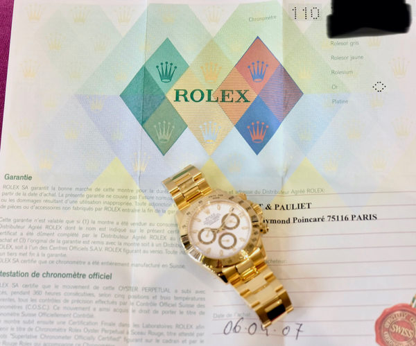 Rolex Daytona Or Jaune