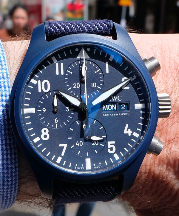 IWC Pilot Chronograph blue Top Gun Oceana circa 2023