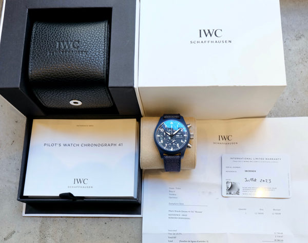 IWC Pilot Chronograph blue Top Gun Oceana circa 2023