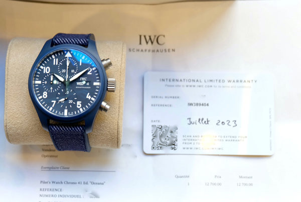 IWC Pilot Chronograph blue Top Gun Oceana circa 2023