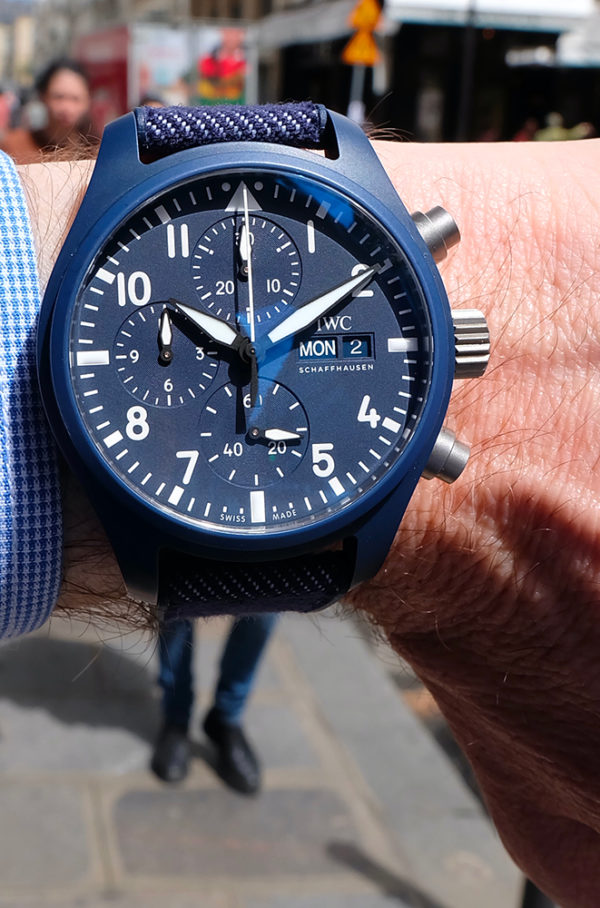 IWC Pilot Chronograph blue Top Gun Oceana circa 2023
