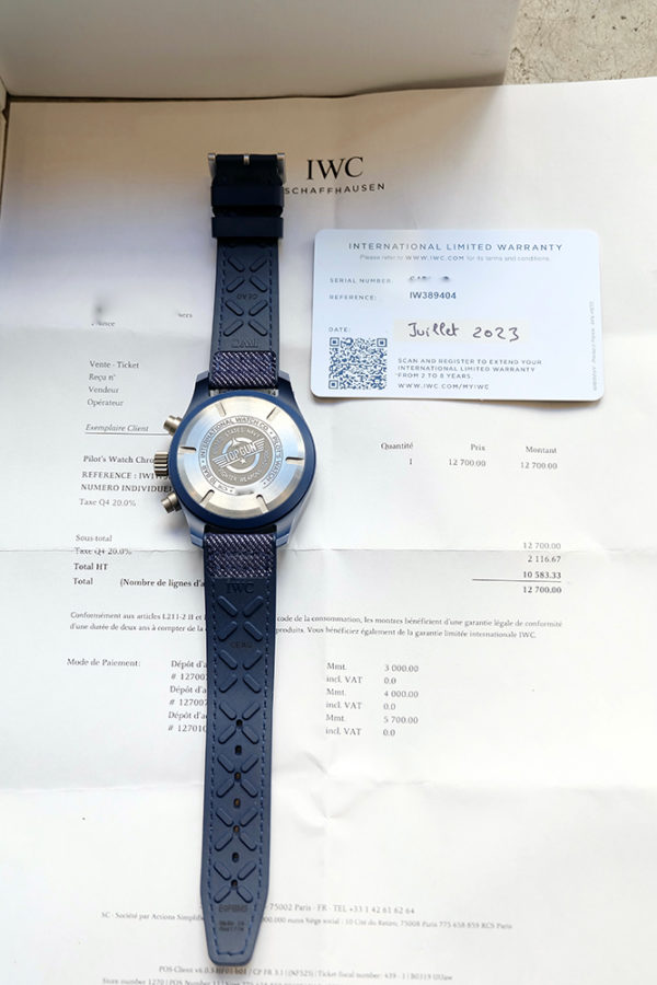 IWC Pilot Chronograph blue Top Gun Oceana circa 2023