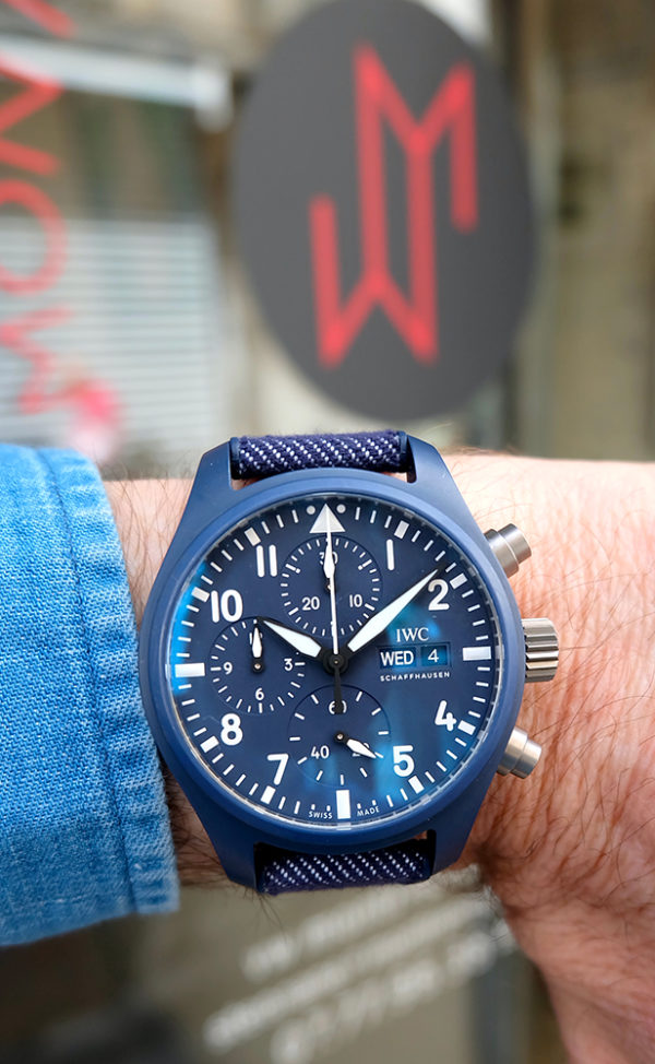 IWC Pilot Chronograph blue Top Gun Oceana circa 2023