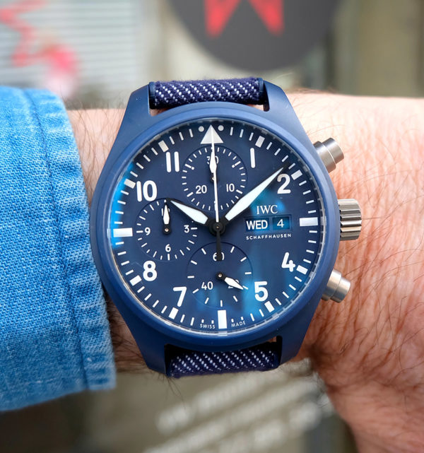 IWC Pilot Chronograph blue Top Gun Oceana circa 2023