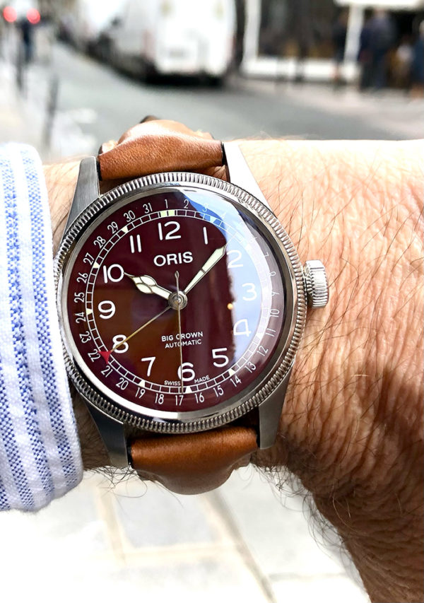 Oris Big Crown Pointer Date Burgundy