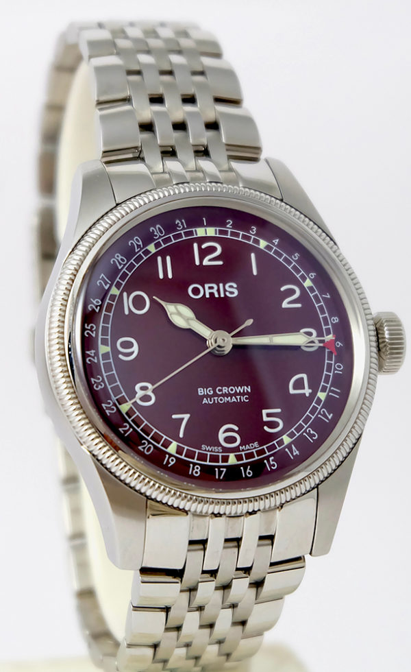 Oris Big Crown Pointer Date Burgundy